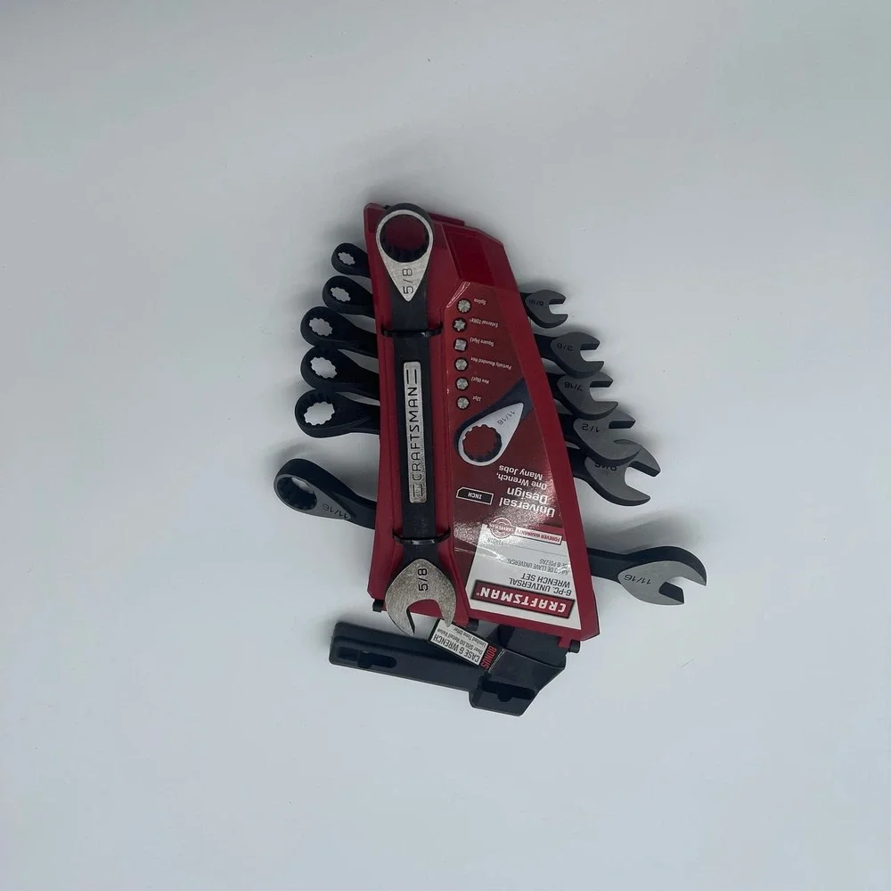 Craftsman 6-Piece Universal Wrench Set, SAE Inch, Black Oxide Finish - New